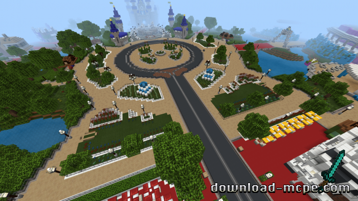Карта Minecraft Walt Disneyworld + Texture Pack (Творчество) | Карты для Майнкрафт ПЕ