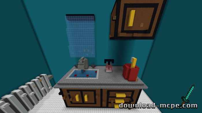 Карта Parkour Paradise: Giant House 2 – Bathroom Edition (Выживание) | Карты для Майнкрафт ПЕ