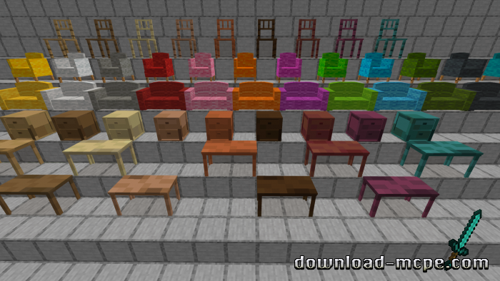 Мод Furniture 3D Pack 1.19+ | Моды для Майнкрафт ПЕ
