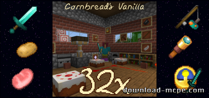 Текстуры Cornbread's Vanilla [32х32] 1.19.50