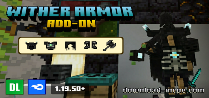 Мод Glowing Wither Armor 1.19.50+