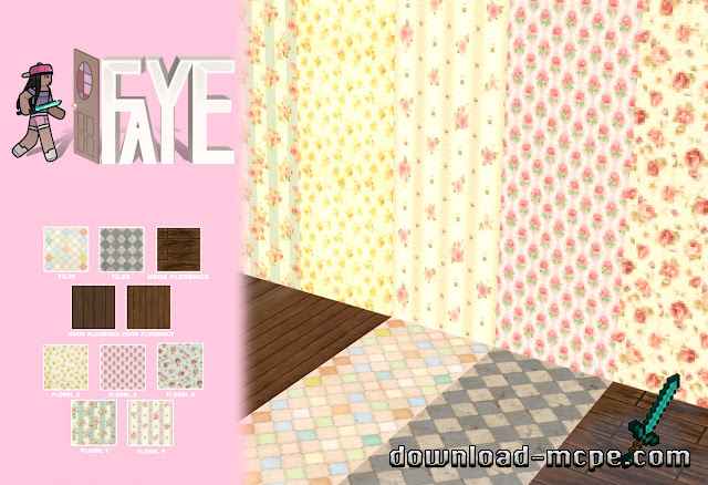 Мод FAYE Wallpaper & Flooring Set 1.20.50 | Моды для Майнкрафт ПЕ